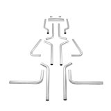 Flowmaster U-Fit Dual Pipe Kits 15935 Exhaust System, Header-Back Universal, Steel, Aluminized, 2.250 in. Diameter, H-Pipe, Kit thumbnail 1