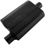 Flowmaster 40 Series Steel 2.5 Inch Muffler 42541 Muffler, American Thunder Series, 2 1/2 in. Inlet/2 1/2 in. Outlet, Steel, Black, Each thumbnail 2