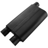 Flowmaster 80 Series Crossflow Steel 3 Inch Muffler 43083 Muffler, Series, in. Inlet/Dual 2 1/2 in. Outlet, Steel, Black, Each thumbnail 4