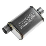 Flowmaster FlowFX 409 Stainless Steel 3 Inch Muffler 71229 Muffler, Series, in. Offset Inlet/3 in. Center Outlet, Reversible, Steel, Natural, Each thumbnail 1