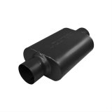 Flowmaster Delta Force 40 Series Race 409 Stainless Steel 4 Inch Muffler 854040-10 Muffler, Race, Oval, Stainless, Black, in. Center Inlet/Outlet, 13 in. Case Length thumbnail 2