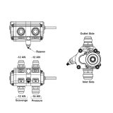 Peterson Fluid Systems R4 Oil Pumps 04-2496-HEX Pump, Dry Sump, High-Volume, High-Pressure, Reverse Rotation, 3/8 in. Hex Driveshaft, Fittings Included, V-Band Mount, Rear Drive, Two Stage, Each thumbnail 2