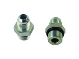 PSC Hydraulic Adapter Fittings SFK01 Fitting, Straight, -6 AN Male Threads, 5/8-18 in. Male O-ring, 9/16-18 in. Male O-ring, Steel, Natural, Pair thumbnail 1