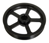 PSC Power Steering Pulleys PP2465 Pulley, 4.50 Inch, 4 Rib Serpentine, Billet Aluminum, Black, 5/8 in Bore, Press Fit, Suzuki, Toyota, Each thumbnail 1