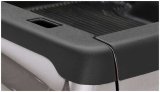 Bushwacker Ultimate Bed Rail Caps 48508 Caps, Ultimate, Smooth, Plastic, Matte Black, Stake Hole Pockets, Chevy, GMC, Pair thumbnail 1
