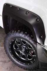 Bushwacker Max Coverage Pocket Style Fender Flares 20111-02 Flares, Style, Front, Black, Dura-Flex Thermoplastic, Ford, F-150, Pair thumbnail 2