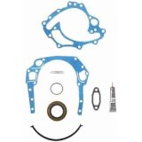 Fel-Pro Timing Cover Gaskets TCS 45283 Gasket, Cover, Cork/Rubber, Ford, Lincoln, Mercury, 351M/400, V8, Kit thumbnail 1