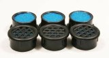 UNI Filter Filtered Air Vents UFV-6 Assembly Vents, Plastic, Black, 1.0 in. Inlet Diameter, 0.50 in. Height, Set of 6 thumbnail 2