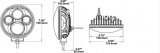 J. W. Speaker TS4000 LED Auxiliary Lights 551603 Light, ECE Light, LED, High Beam, 7 in. Round, Clear, Chrome Inner Bezel, Aluminum, 12-24 V, Pair thumbnail 5
