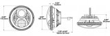 J.W. Speaker Headlight Assemblies 556281 8700 EVO2-H 12/24, DOT, BLACK thumbnail 5