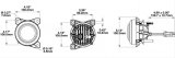 J. W. Speaker 95 LED Headlights 553713 Headlight Assemblies, Model 95, LED, Clear Lens, Black Housing, Black Bezel, 12-24 V High Beam, Pair thumbnail 4