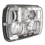 J. W. Speaker 8910 Evolution 2 LED Headlights 554461 Headlight Assemblies, Headlights, Rectangle, Clear Lens, Black Housing, Chrome Bezel, Each thumbnail 1