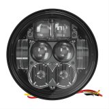 J. W. Speaker 6130 Evolution LED Headlights 549881 Headlight Assemblies, Model Evolution, LED, Clear Lens, Black Housing, Black Bezel, 12-24 V High Beam, Four 12 in. Leads, Each thumbnail 2