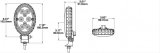 J. W. Speaker 771 XD LED Work Lights 1705911 Auxiliary Light, Light, LED, Flood Beam, 3 x 5 in. Oval, Clear, Polycarbonate, 12-48 V, Each thumbnail 3