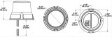 J. W. Speaker Model 406 LED Strobe Lights 646541 Light, 406, Light, Red, Low Profile, Round, Plastic Housing, Black, 12 in. Wire Leads, Each thumbnail 3