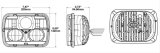 J. W. Speaker 8910 Evolution 2 LED Headlights 554481 Headlight Assemblies, Headlights, Rectangle, Clear Lens, Black Housing, Black Bezel, Each thumbnail 3
