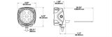 J. W. Speaker 4418 LED Work Lights 554873 Auxiliary Light, Light, LED, Trapezoid Beam, 3.5 in. Square, Clear, Aluminum, 12 V, Pair thumbnail 5