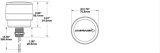 J.W. Speaker Strobe Lights 646391 538 12/80V LED Amber Pipe thumbnail 2