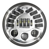 J. W. Speaker 8790 Adaptive 2 LED Headlights 555061 Headlight, LED, Round, Clear Lens, Gray Housing, Chrome Inner Bezel and Mounting Ring, 7.000 in. Diameter, Each thumbnail 3