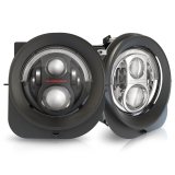 J. W. Speaker 8700 Evolution 2R Jeep Renegade LED Headlights 554263 Headlight Assemblies, Model Renegade, LED, Clear Lens, Black Housing, Chrome Bezel, 12 V DOT, Each thumbnail 4