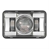J. W. Speaker 8800 Evolution 2 LED Headlights 551381 Headlight, LED, Rectangle, Clear Lens, Black Housing, Chrome Bezel, 6.600 in. Length, 4.220 in. Height, Each thumbnail 1