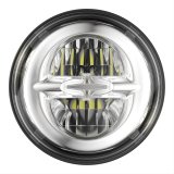 J. W. Speaker 8620 Reflector LED Headlights 553011 Powersports Headlight Assemblies, Model Reflector, Chrome Bezel, LED, Clear Lens, Aluminum Housing, Black, Each thumbnail 1