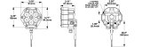 J. W. Speaker Trail 6 Pro Light Pods 0555373 Auxiliary Lights, Pro, LED, 12V, Aluminum, Black, 1,320 Lumens, Pair thumbnail 1