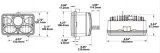 J. W. Speaker 8820 LED Headlights 550281 Headlight Assemblies, Model 8820, LED, Clear Lens, Black Housing, Black Bezel, 12-24 V LHT, 3-Point Mount, Each thumbnail 4