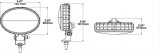J. W. Speaker 770 XD LED Work Lights 1706461 Auxiliary Light, Light, LED, with Connector, Flood Beam, 5 x 3 in. Oval, Clear, Polycarbonate, 12-48 V, Each thumbnail 4