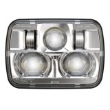 J. W. Speaker 8900 Evolution 2 LED Headlights 554471 Headlight Assemblies, Headlights, Rectangle, Clear Lens, Black Housing, Chrome Bezel, for Right Hand Drive Applications, Each thumbnail 4