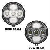 J. W. Speaker 8415 Evolution LED Headlights 551761 Headlight Assemblies, LED, Round, Clear Lens, Black Housing, Xenoy Housing and Fixed Panel Mounting, 4.50 in. Diameter, Each thumbnail 2