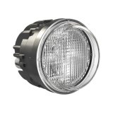 J. W. Speaker 93 LED Lights 0347941 Headlight Assemblies, Model 93, 90mm Headlight, Turn Signal/DRL Light, Clear Lens, Aluminum Housing, Black, 12-24V, Each thumbnail 1