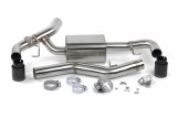 Dinan Free Flow Stainless Exhaust Systems D660-0091-BLK Exhaust, Flow, Rear Axle Back, Steel, Two Rear Outlets, Black Ceramic Tips, BMW, Kit thumbnail 2
