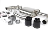 Dinan Free Flow Stainless Exhaust Systems D660-0083-BLK Systems, Stainless, Rear Axle-back, Single In/Dual Out, Steel, Natural, Split Rear Exit, Black Tips, Mini, 2.0L, Kit thumbnail 2