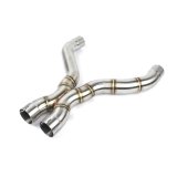 Dinan High-Flow X-Pipes D660-0081 Crossover Pipes, Resonator Delete, X-Pipe, Stainless Steel, Natural, 80mm Diameter, BMW, Kit thumbnail 1