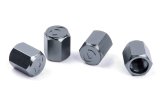 Dinan Valve Stem Caps D757-0009 Caps, Logo, Aluminum, Gunmetal Anodized, Set of 4 thumbnail 1