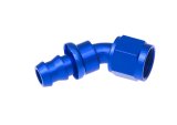 Redhorse Performance 2000 Series Push-Lock Hose Ends 2045-08-1 Ends, Series, Push Lock, -8 AN Female Threads, Socketless barb, 45 degree, -8 AN Hose, Aluminum, Blue Anodized, Each thumbnail 2