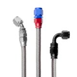 Redhorse Performance 304 Series Non-Carbon Lined PTFE Hose -6 AN 20 ft. 304-06-20 06 - Stainless Steel Cover - feet thumbnail 1
