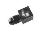 Redhorse Performance 9196 Series Gauge Adapters 9196-04-02-2 Fitting, 90 Degree, Adapter, -4 AN Male to 1/8 in. NPT Female Port, Aluminum, Black Anodized, Each thumbnail 1
