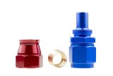 Redhorse Performance 1200 Series Reuseable PTFE Hose Ends 1200-10-1 Ends, Series, Reuseable, PTFE, -10 AN Female Threads, Reusable swivel, Straight, -10 AN Hose, Aluminum, Red/Blue Anodized, Each thumbnail 2
