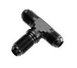 Redhorse Performance 834 Series Bulkhead Tee Adapter Fittings 834-04-2 Fitting, Adapter, Bulkhead, AN Tee, -4 AN, Aluminum, Black Anodized, Each thumbnail 1