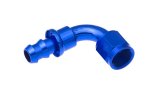 Redhorse Performance 2000 Series Push-Lock Hose Ends 2090-06-1 Ends, Series, Push Lock, -6 AN Female Threads, Socketless barb, 90 degree, -6 AN Hose, Aluminum, Blue Anodized, Each thumbnail 1