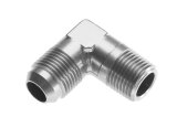 Redhorse Performance 822 Series 90 Degree AN to NPT Adapter Fittings 822-06-04-5 Fitting, Adapter, NPT, Degree, Aluminum, Clear Anodized, -6 AN, 1/4 in. NPT, Each thumbnail 1