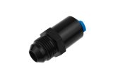 Redhorse Performance 880 Series Fuel Line Adapter Fittings 880-06-05-2 Fitting, Push-On EFI, Straight, Male -6 AN, Female Quick-Connect, Threaded Cap, 5/16 in., Aluminum, Black Anodized, Each thumbnail 1