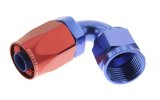Redhorse Performance 6000 Series Non-Swivel Seal Hose Ends 6120-12-1 Ends, Series, Seal, -12 AN Female Threads, Reusable non-swivel, 120 degree, -12 AN Hose, Aluminum, Red/Blue Anodized, Each thumbnail 1