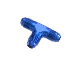 Redhorse Performance 824 Series Tee Adapter Fittings 824-04-1 Fitting, Adapter, AN Tee, Aluminum, Blue Anodized, -4 AN Male Threads, Each thumbnail 1