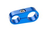 Redhorse Performance 730 Series AN Hose Separators 730-08-10-1 and Line Mounting Clamps, Separators, 2 Capacity, Aluminum, Blue Anodized, for -8 and -10 Braided Hose, Each thumbnail 2