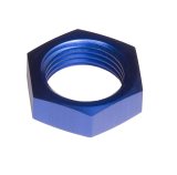 Redhorse Performance 924 Series Bulkhead Nuts 924-04-1 Fitting, Nut, -4 AN, Female Thread, Aluminum, Blue Anodized, Pair thumbnail 1