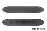 Dee Zee Step Pads DZ4INCHECKS Nerf Bar and Bar Components, Replacement, 4 in. Oval Pads, Direct Fit, Molded Plastic, Black, with DeeZee Logo, Pair thumbnail 4