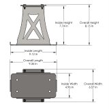 Artec Industries Battery Boxes OP5101 Mount, Steel, Natural, Group 51 Optima, Kit thumbnail 1